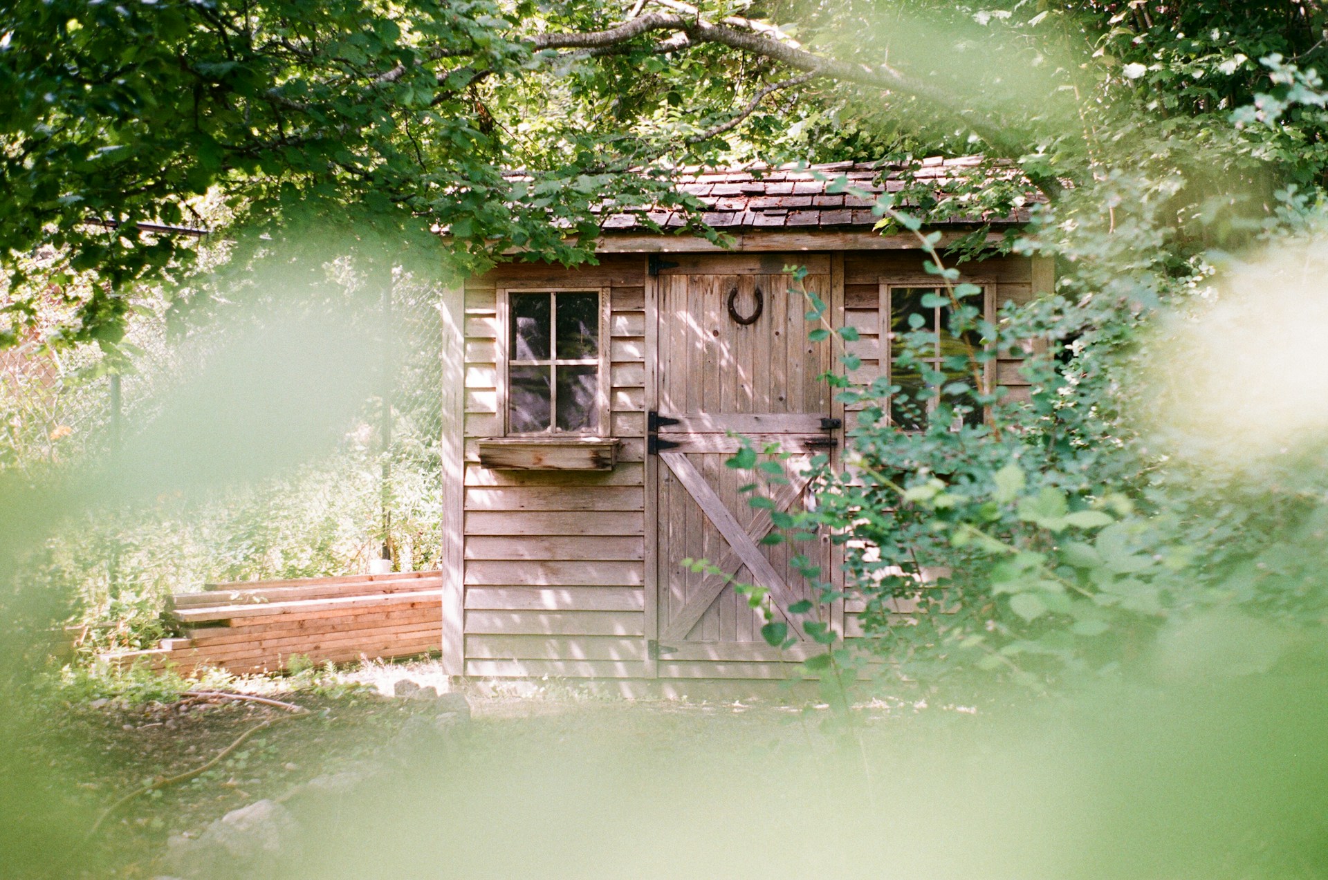 Close up image of a crafted garden shed